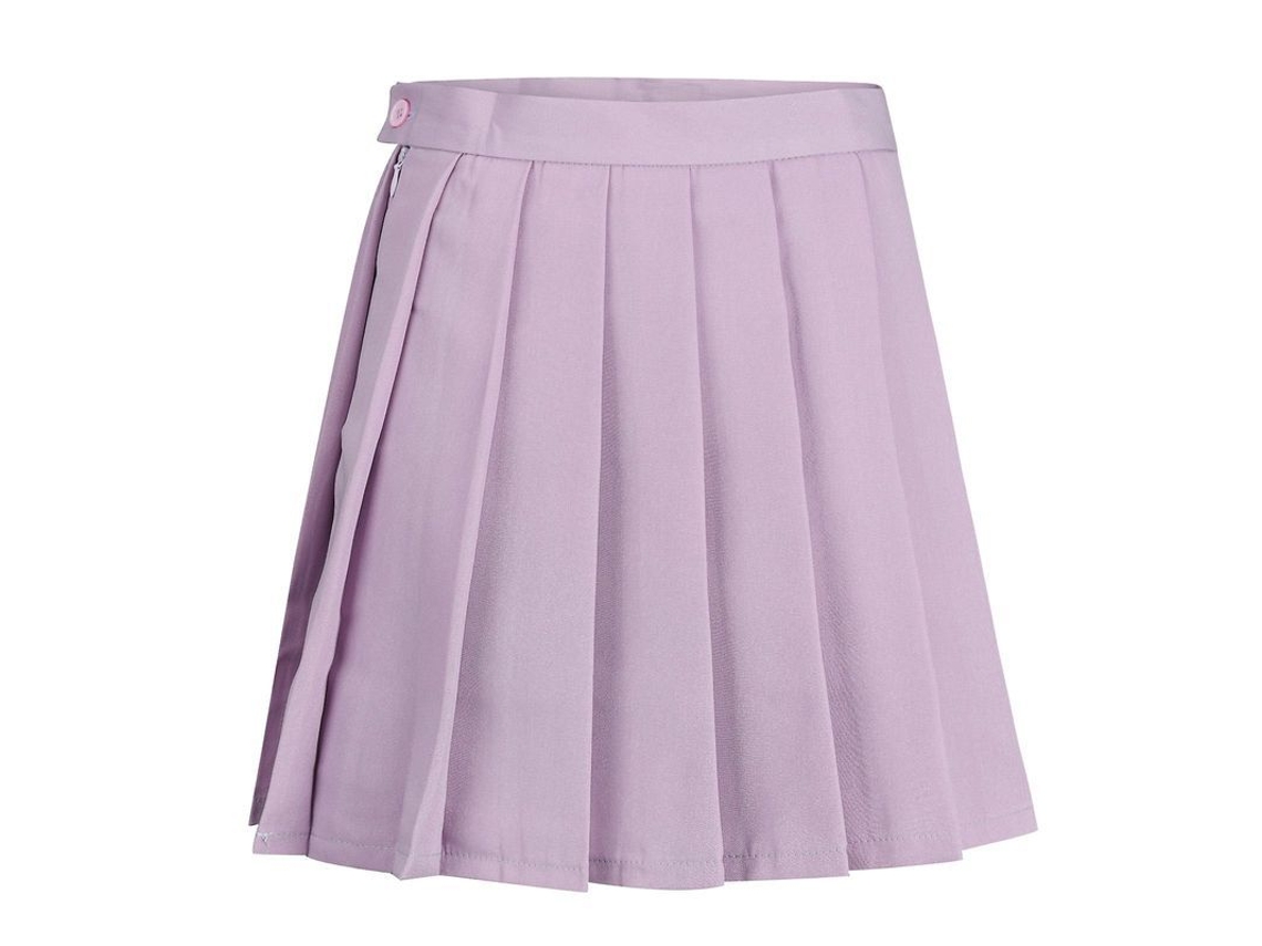 Falda De Tenis Plisada Para Niña Mystdiy - Tejido 70% Poliéster 30% Algodón, Tallas Xs A 3xl