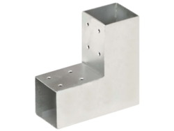 Base de poste en forma de L de 71 x 71 mm de metal galvanizado Lovely Home