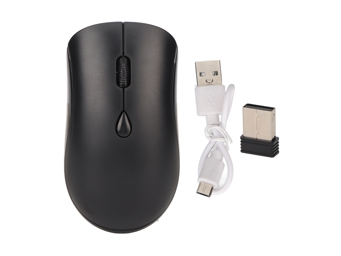 Ratón Inalámbrico Bluetooth 5.2 De 2.4 Ghz, Ergonómico, Recargable, 1600 Dpi, Silencioso, Para Oficina, Portátil Y Pc, Color Negro.