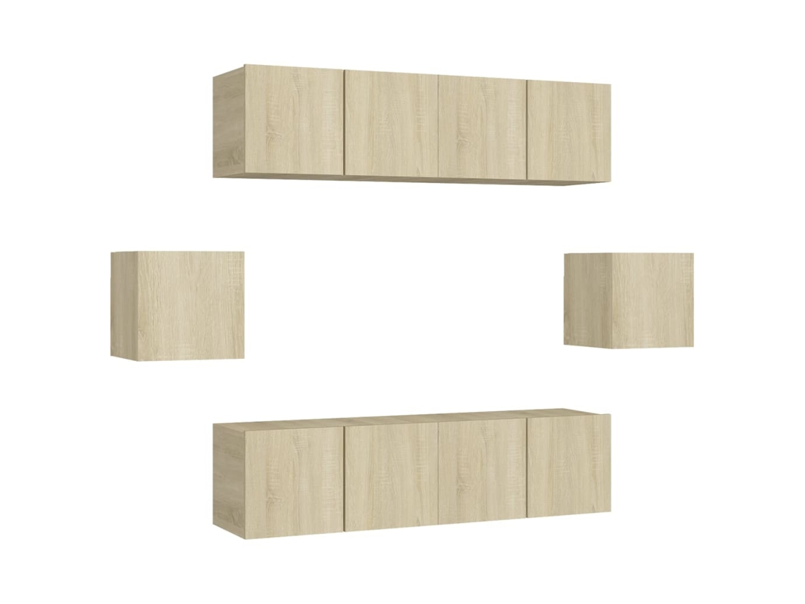 Maison Exclusive - Juego De Muebles De Salón 6 Piezas Roble Sonoma