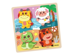 Rompecabezas de animales de oveja 30 cm x 30 cm x 1,5 cm Slowmoose