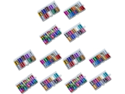 12ensembles Autocollants De Nail Art Chic Motif Pour Manicura Accessoires Et Salons