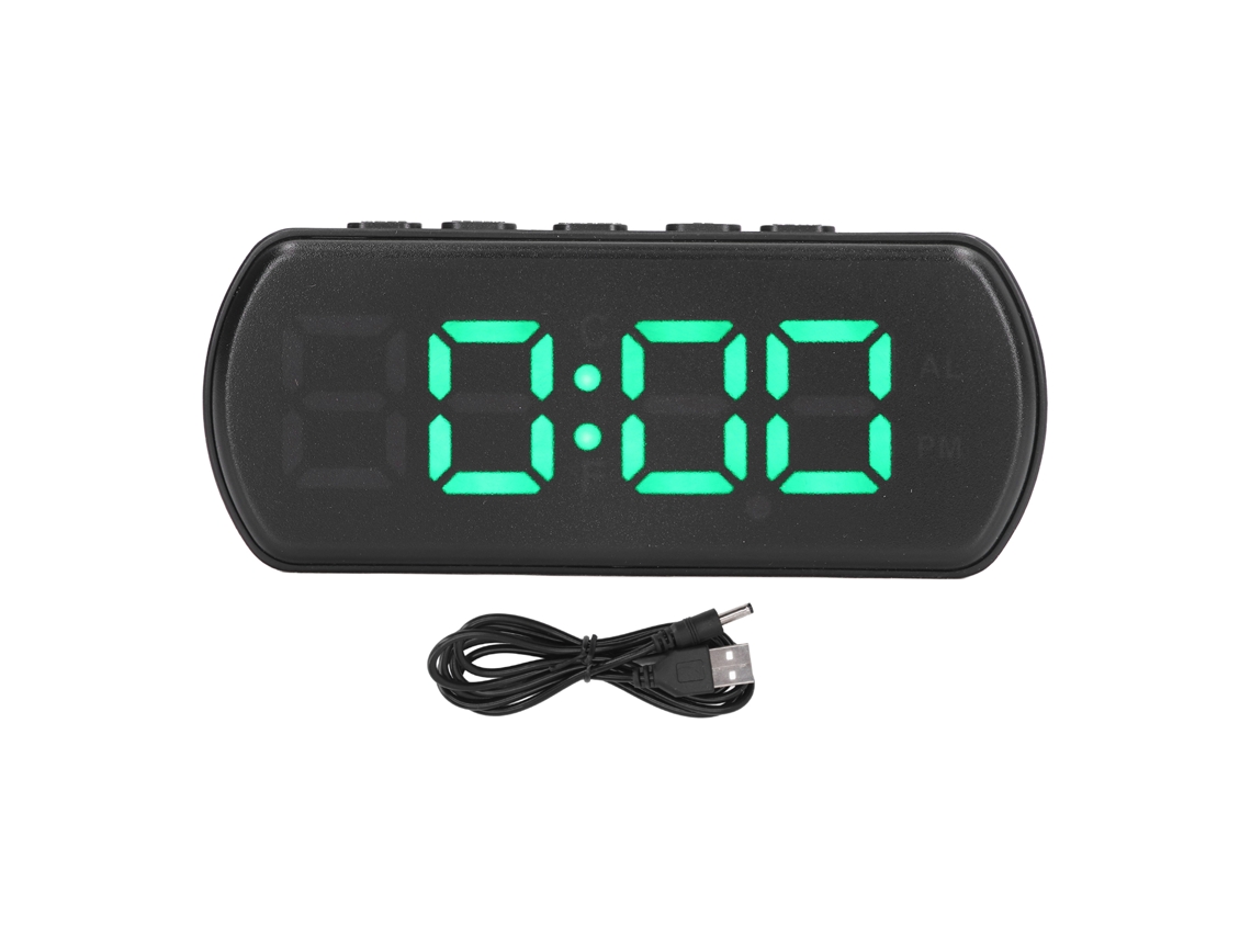 Reloj Despertador Digital Con Led Temporizador Temperatura Para Cocina Oficina Dormitorio Verde