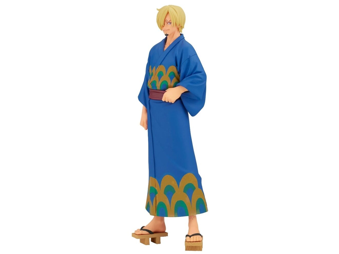 Figura de Sanji Wanokuni Yukata Silvers de la serie Grandline de One Piece, 17 cm, B.active