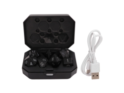 2026 7 dados LED recargables e impermeables con modo de juego en caja para juegos de mesa KTV