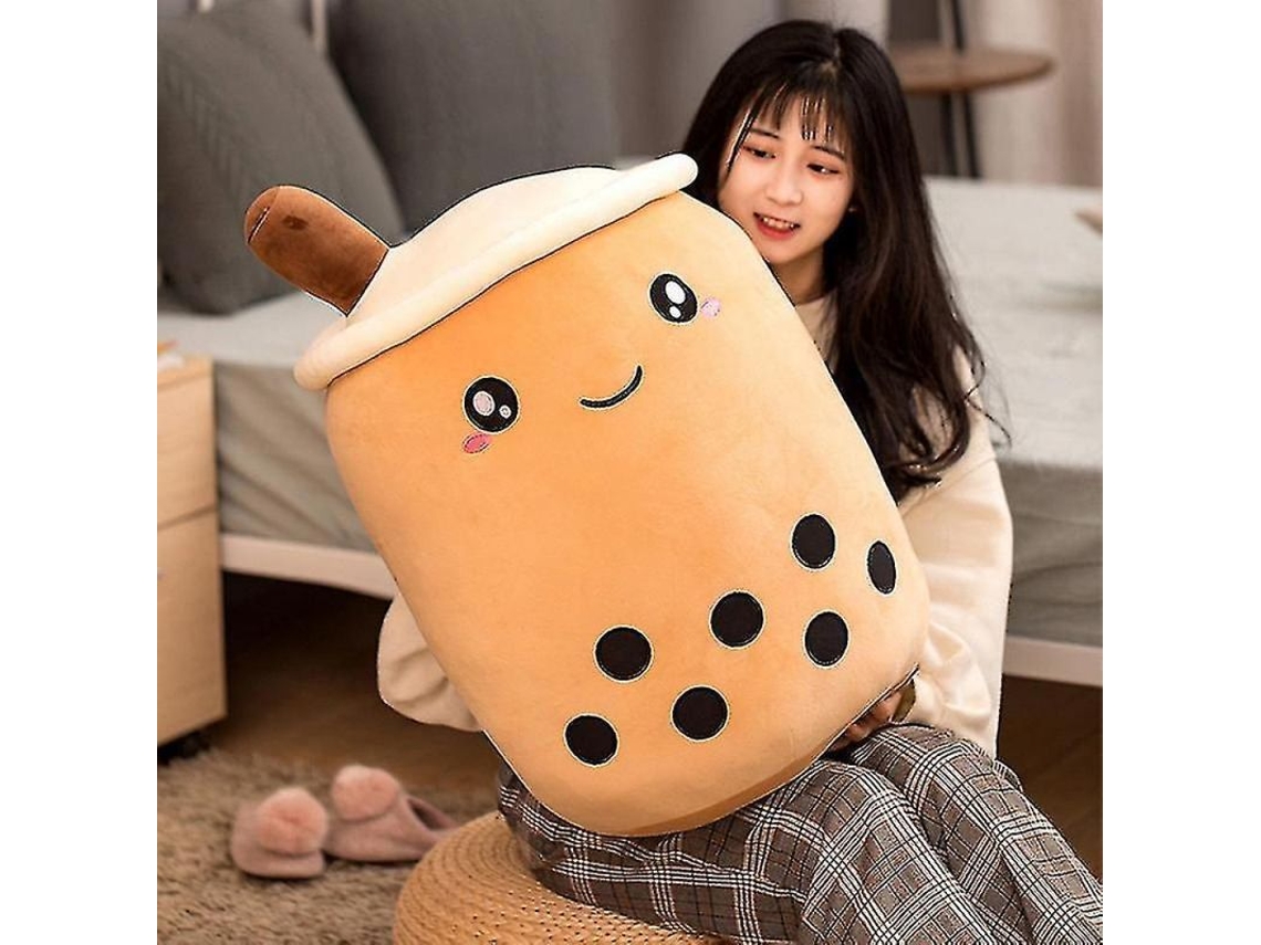 Muñeco De Peluche De Té De Burbujas Con Cara Sonriente 24/35/50/70cm Material Suave Decoración Regalo 24 Cm Verde