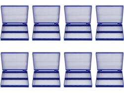 Caja Para Microscopio De Plástico Azul Real Con 100 Portaobjetos (8x)