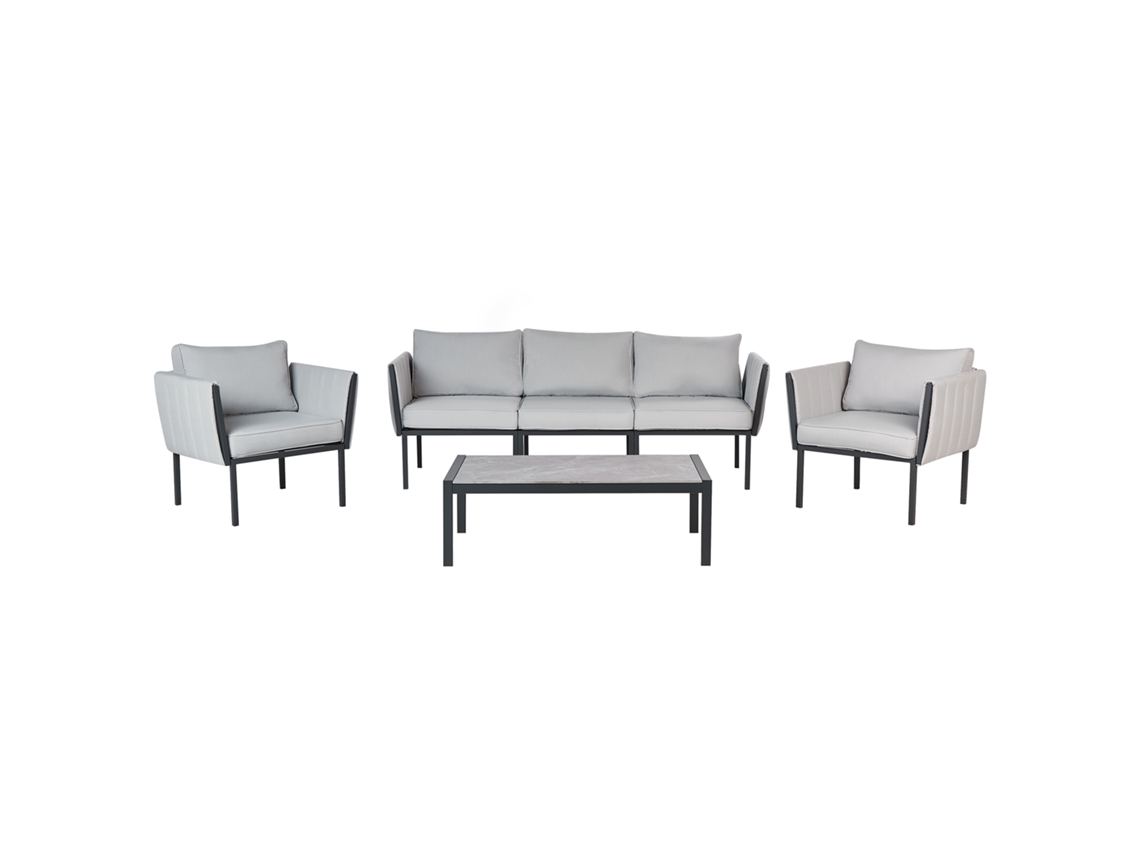 Juego de Exterior Versátil BELIANI Skala de Acero Gris 206X75X82