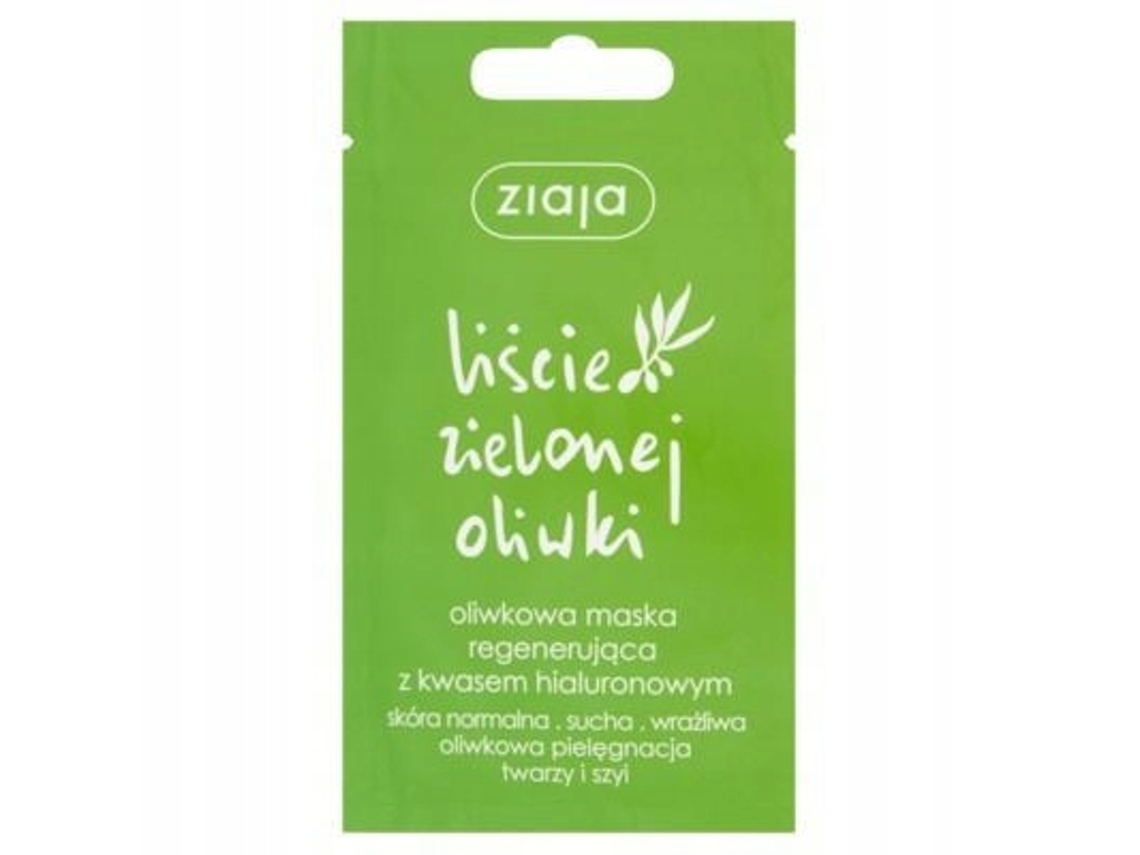 Mascarilla facial Ziaja con hojas de olivo verde y ácido hialurónico regenerador, 7 ml