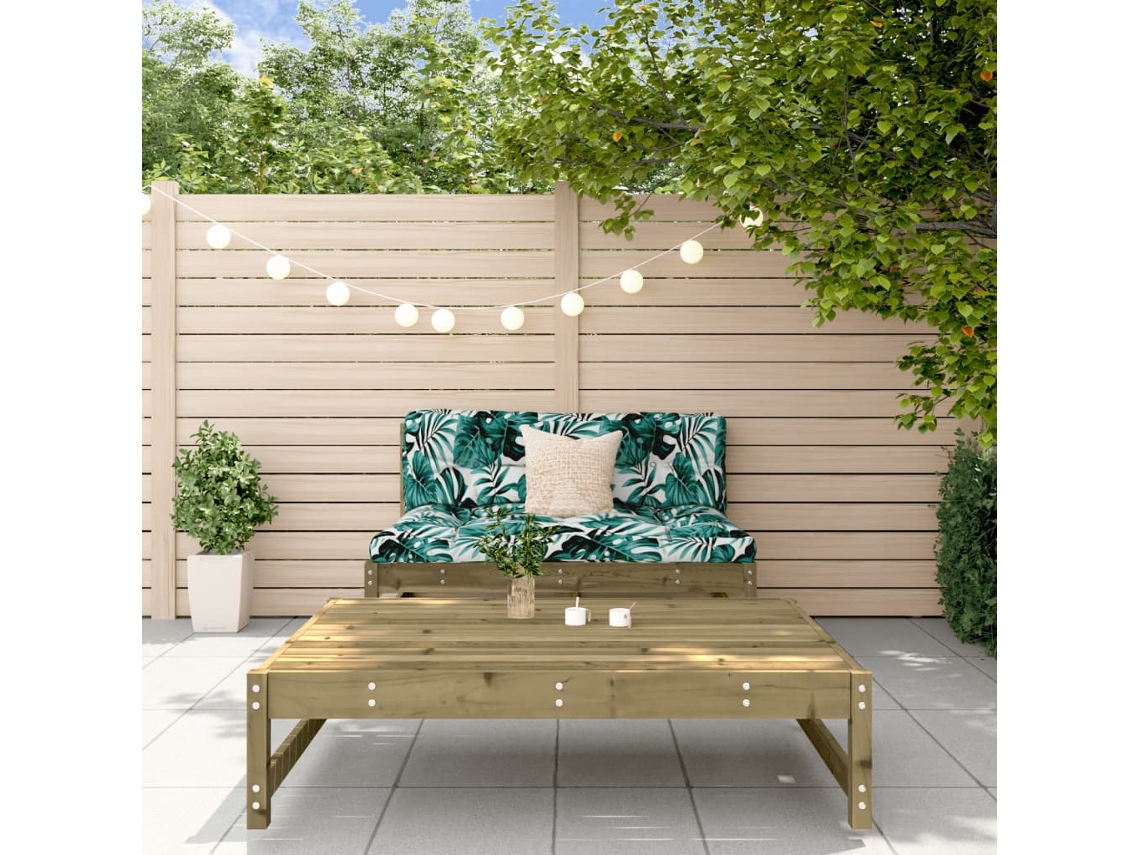 2 Piezas Conjunto Lounge De Jardim Madeira De Pinho Impregnada Dkd Decoración Del Hogar