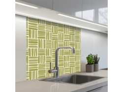 Salpicaderos De Cocina Trenza - Patrón - Verde 80x80 Cm