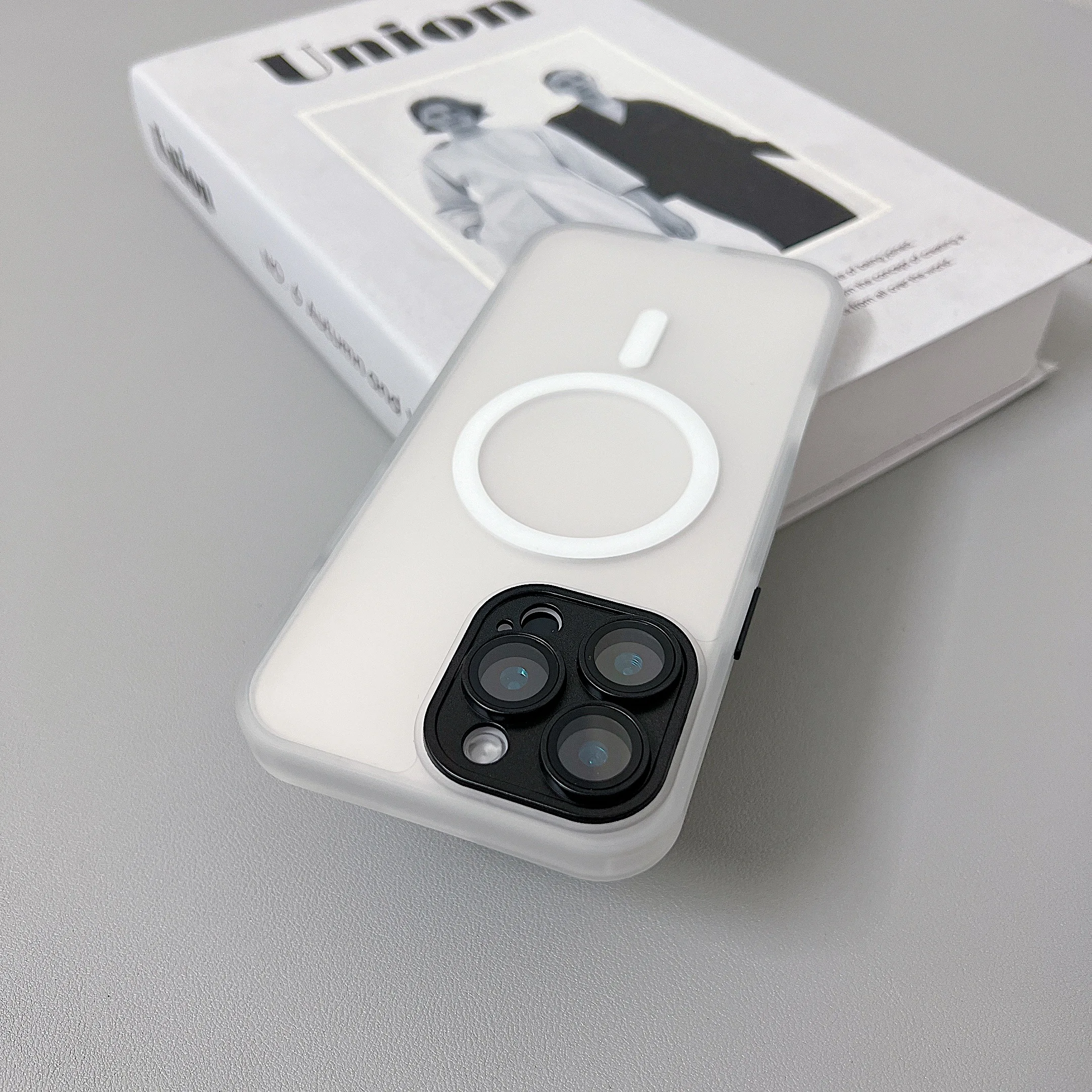 (iphone 14 Plus, Blanco) Funda Transparente A Prueba De Golpes Para Iphone, Compatible Con Carga Inalámbrica Magsafe.