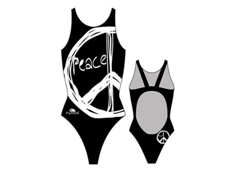 Traje de baño para Mujer TURBO Peace Pro Resist Negro para Natacion (XXXL)