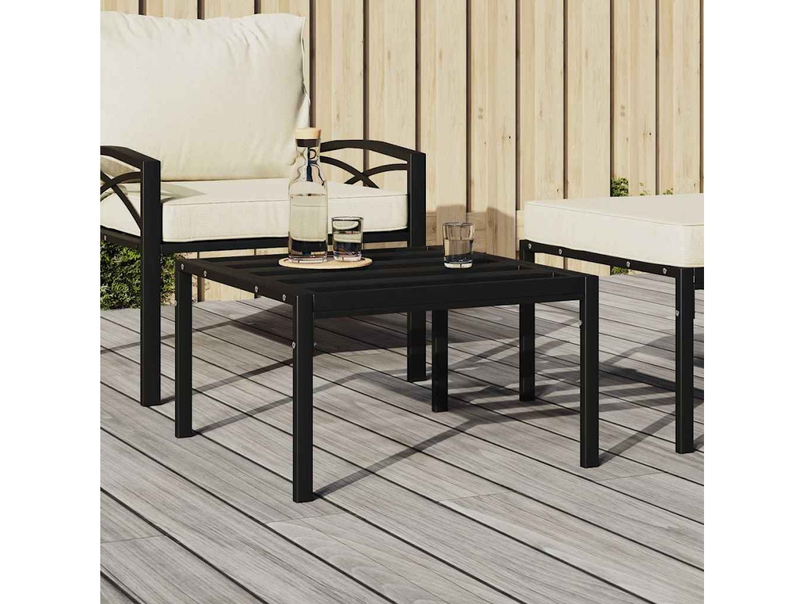 Mesa de centro de acero negro HARLANV1, 60x60x35 cm
