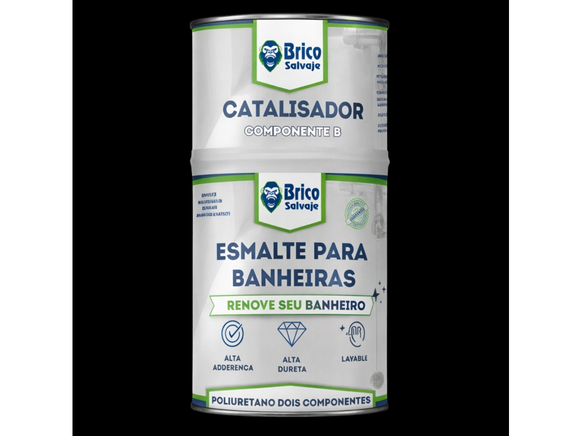 Pintura Para Bañeras Acabado Mate Negro 600+150 Ml