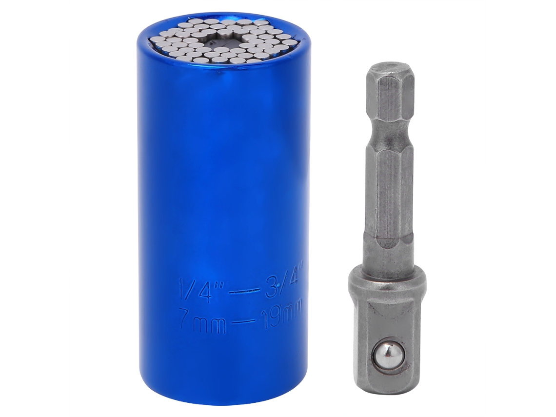 Enchufe Universal 1/4-3/4in Vástago Cr V 3/8in Para Industria Automotriz Azul