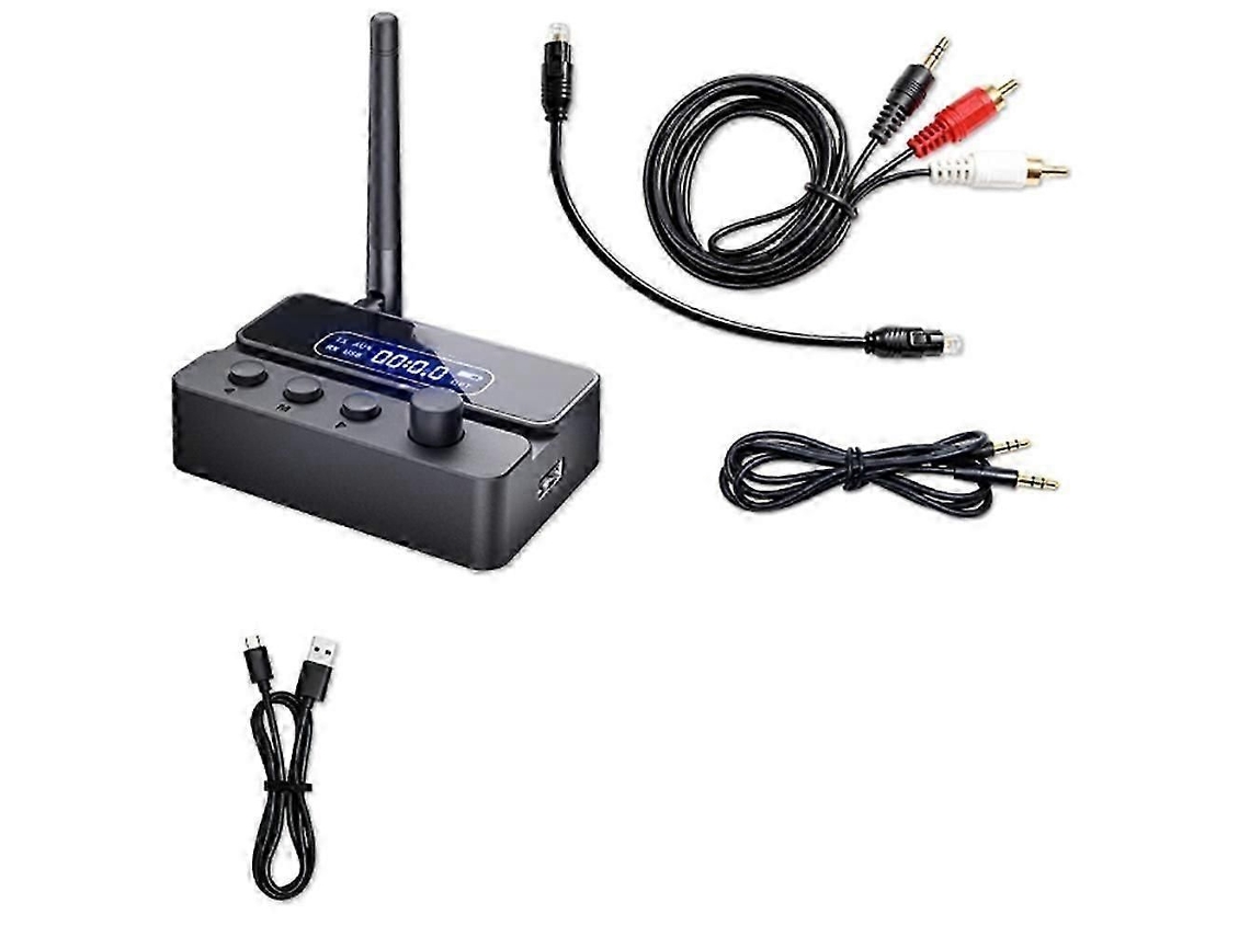Transmisor y receptor de audio Bluetooth 5.4 2 en 1 para TV, PC y auriculares.