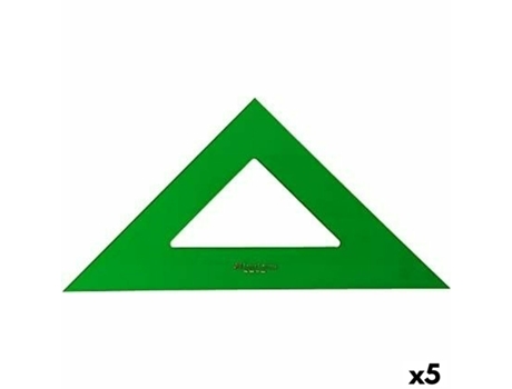 Escuadra Faber-Castell 37 cm Verde Metacrilato 5 Unidades
