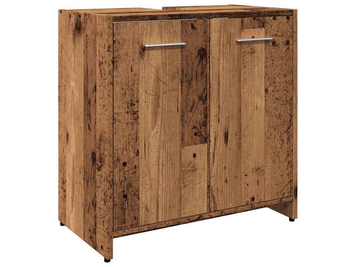 Maison Exclusive - Armario Para Lavabo De Baño Madera Ingeniería Envejecida