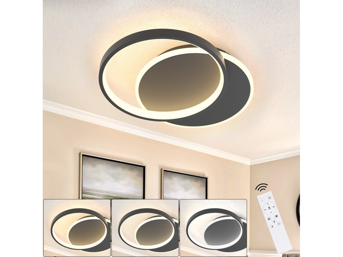 Zmh Lámpara De Techo Led Moderna Regulable Con Control Remoto Para Uso En Interiores