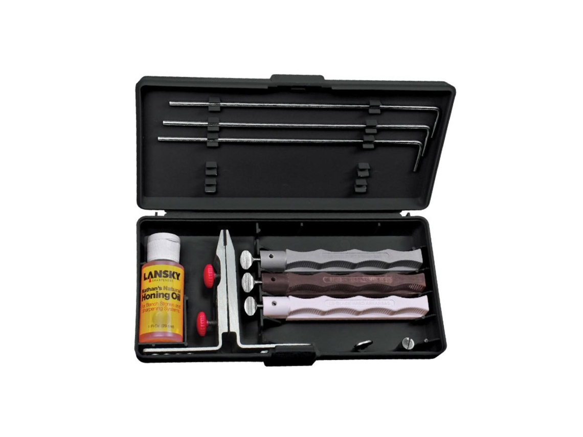 Kit afilador de 3 piezas LANSKY Natural Arkansas
