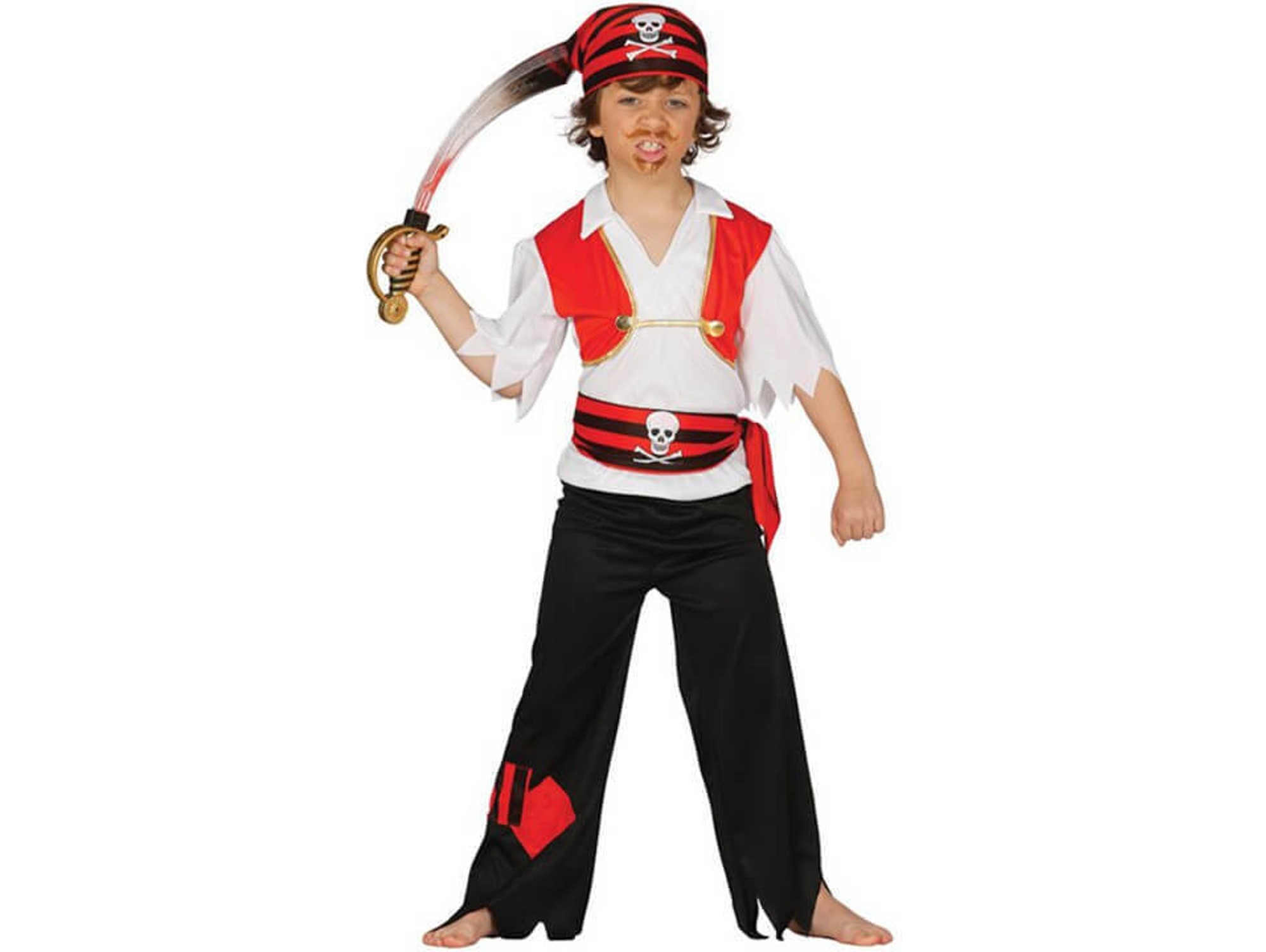 Disfraz de Niño DISFRAZZES Pirata Harapiento (Talla: 10 a 12 años)