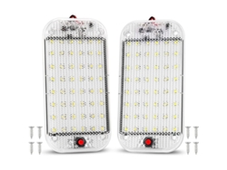 Luz Interior De 10 W Con 48 Led E Interruptor Para Coche, Furgoneta, Camión, Barco, 12 V-85 V, 2 Unidades.