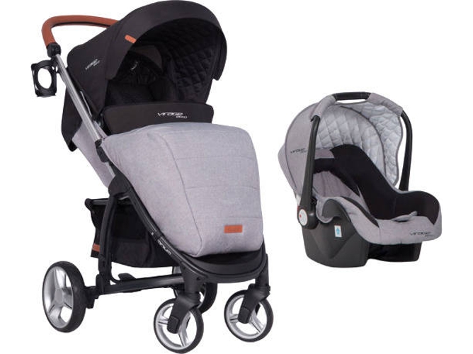 Carrito de Bebé Individual EASYGO Virage Ecco + Starter 0+ Isofix Ready Gris Fox