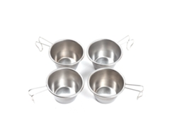 Juego De 4 Vasos Sierra De Acero Inoxidable Con Asa Plegable De 30 Ml/70 Ml Para Viajes, Camping Y Actividades Al Aire Libre.