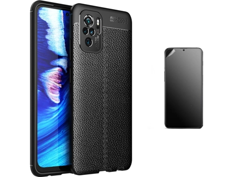 Kit Carcasa y Protector Xiaomi Mi Note 10S Ultimatte Rugged Leather Negro
