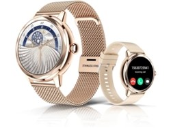 Reloj inteligente para mujer, pantalla TFT de 1,19 pulgadas, resistente al agua IP67, rastreador de actividad física para Android e iOS Yizhood (dorado)