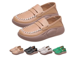 Zapatos De Cuero Puro Suaves Para Mujer, Zapatos Ortopédicos Antideslizantes Ligeros Y Cómodos Para Caminar Eu38 Caqui Eu38 Caqui