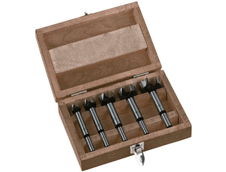 Estuche de 5 Brocas MILWAUKEE Forstner en Caja de Madera