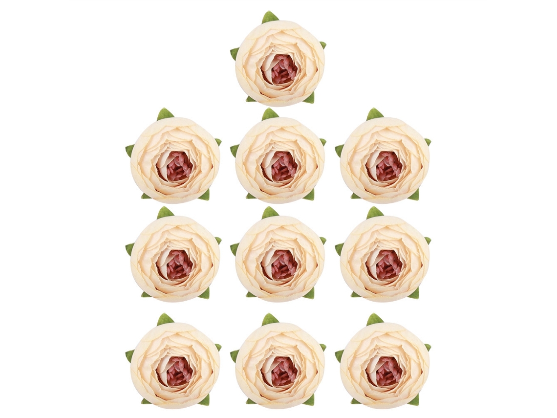 RNEMITERY Flor Artificial Europea Retro de Seda con Botones de Rosa y Hojas para Decoración de Boda y Hogar