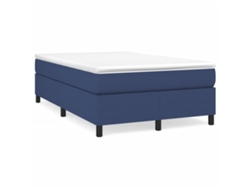 Maison Exclusive - Cama Box Spring Con Colchón Tela Azul 120x200 Cm
