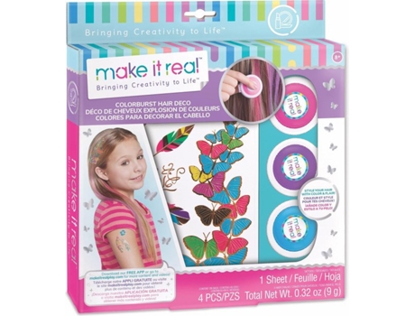 Set para aplicación de tatuajes para niños MAKE IT REAL MIR2302 (8 anos)