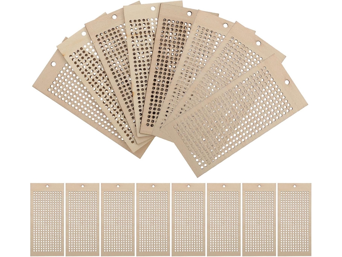 24 Marcapáginas Bordados Para Principiantes, Colgantes De Madera En Blanco.