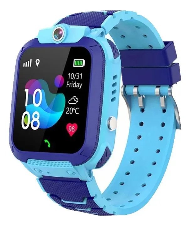 Reloj inteligente azul con rastreador Lbsllamada SOS P para niños Vayotoy
