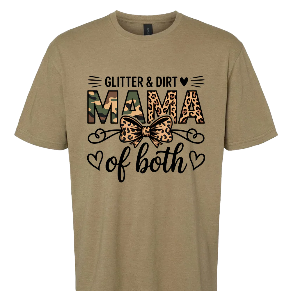 Glitter And Dirt Mama Of Both T-shirt Unisex Rockinstone Size:m