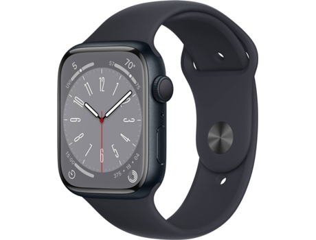 APPLE Watch Series 8 GPS 45 mm Medianoche con Correa Deportiva Medianoche