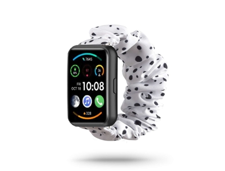Correa Huawei Watch Fit 2 Pulsera Scrunchie Negro y Blanco