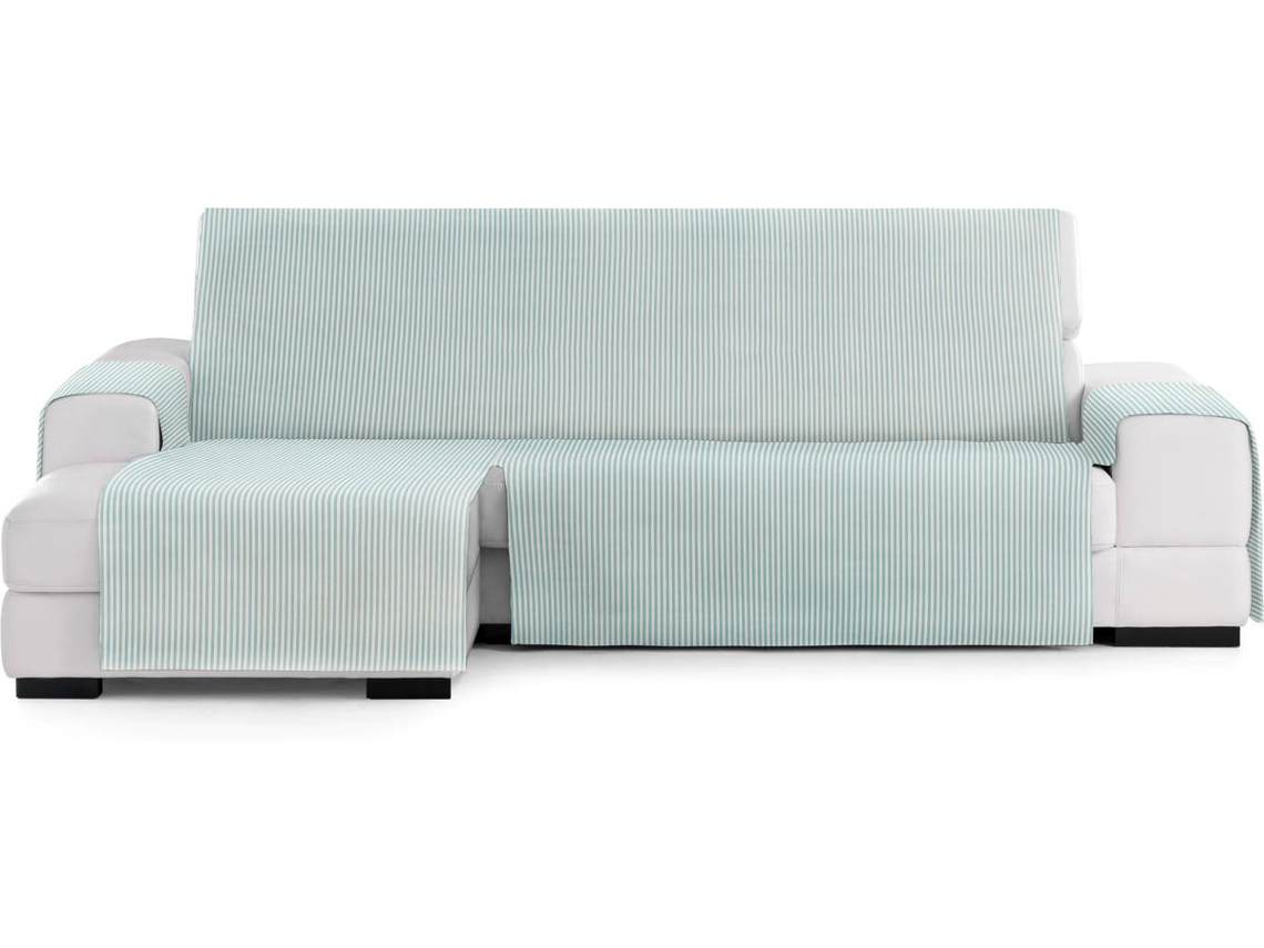 Funda de Sofá Chaise Longue TODOPARAMICASA Calma Verde (Brazo Izquierdo - Tela  - 240 cm)