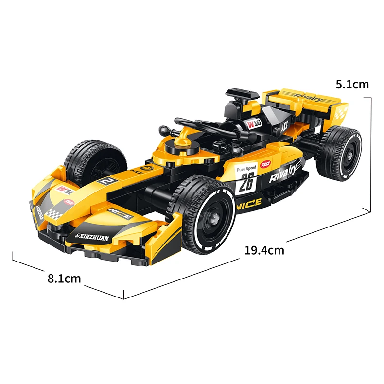 (392 Piezas) Modelo De Montaje De Coche De Carreras Transformable 2 En 1, Bloques De Construcción De Coches De Fórmula 1
