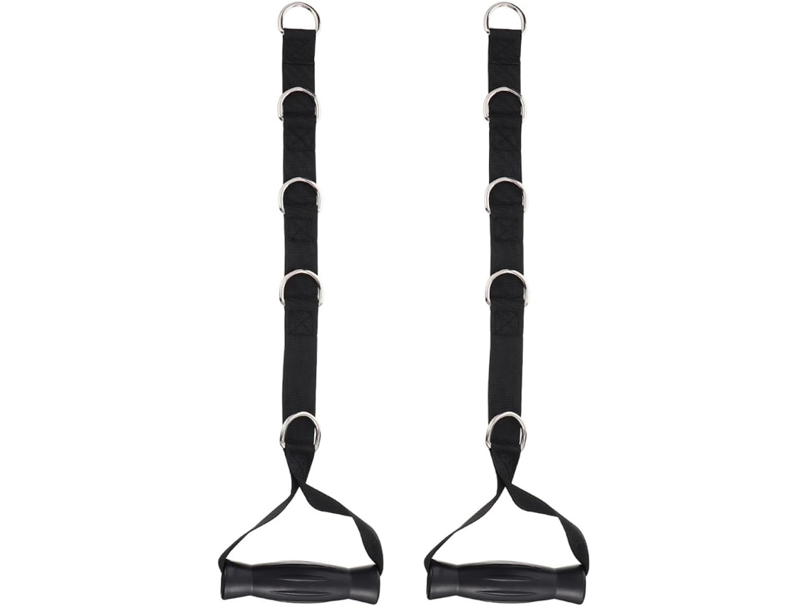 Bandas De Resistencia Para Fitness De Alta Resistencia, Color Negro, 2 Piezas, Acero Inoxidable, Tela Oxford.