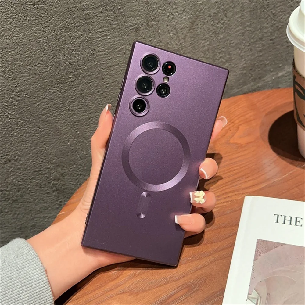 (galaxy Note20 Morado) Funda Blanda Ultrafina Para Carga Inalámbrica Samsung Magsafe.