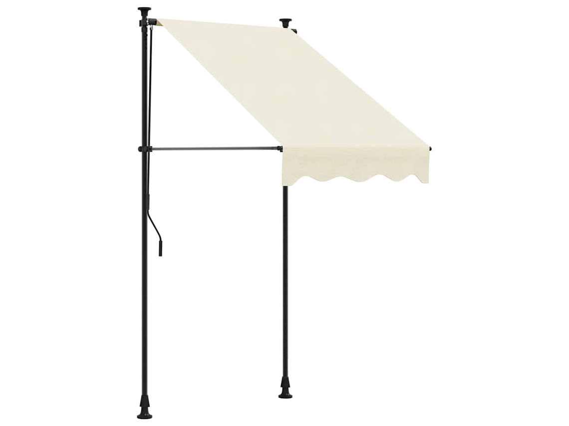 Toldo Retráctil 100x150 cm Tejido y Acero Color Crema MAISON EXCLUSIVE