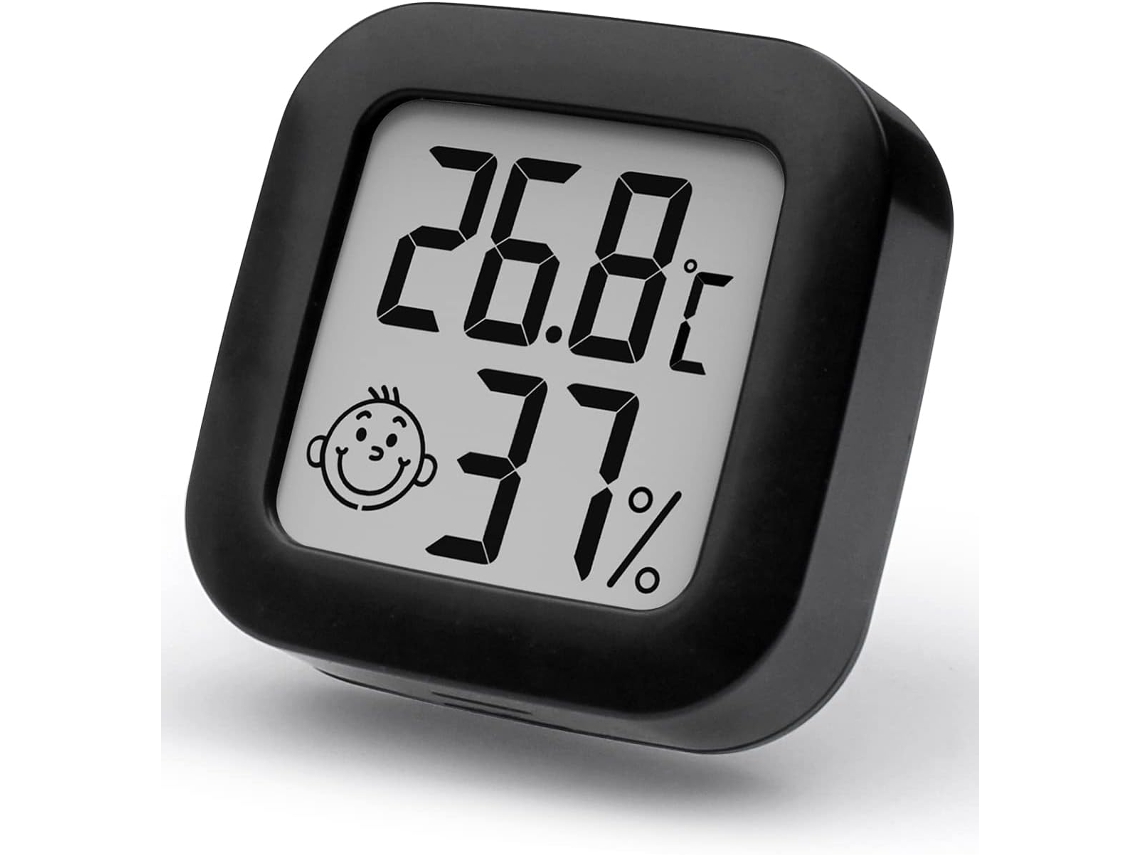 Termohigrómetro Digital Negro 4,3cm Alta Precisión, Nivel Confort