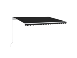 Maison Exclusive - Toldo Manual Retráctil Con Led Gris Antracita 400x350 Cm