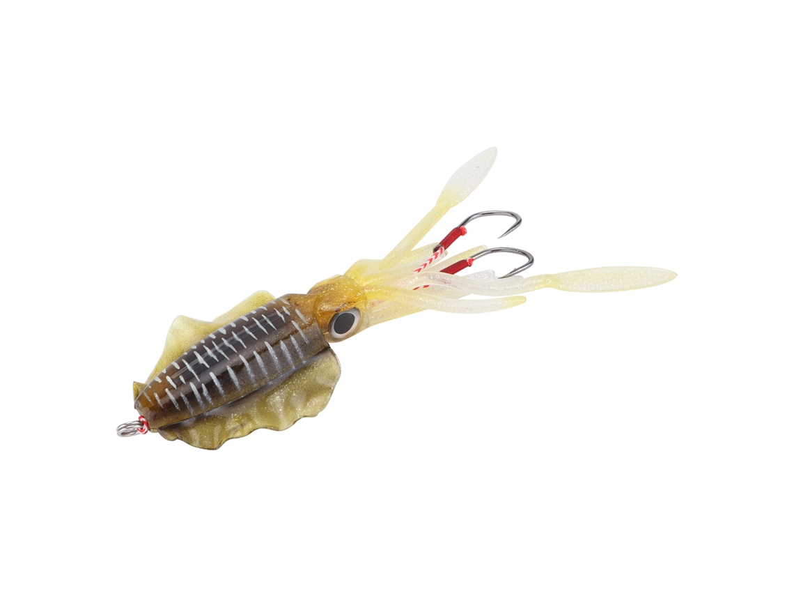 2026rebe-señuelo De Calamar Para Pesca En Mar Simulación Anzuelo De Hierro Pulpo Luminoso Oscuro Baitblack