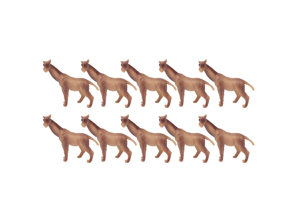 Ats-10 Piezas Mini Animales Prehistóricos Modelo De Rinoceronte Gigante Estático Seguro Estable Para Niños Mayores De 3 Años